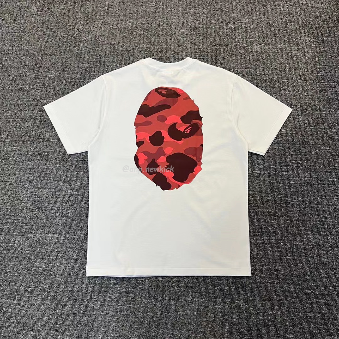 Bape Color Camo Big Ape Head Tee White Black White Green (5) - newkick.cc